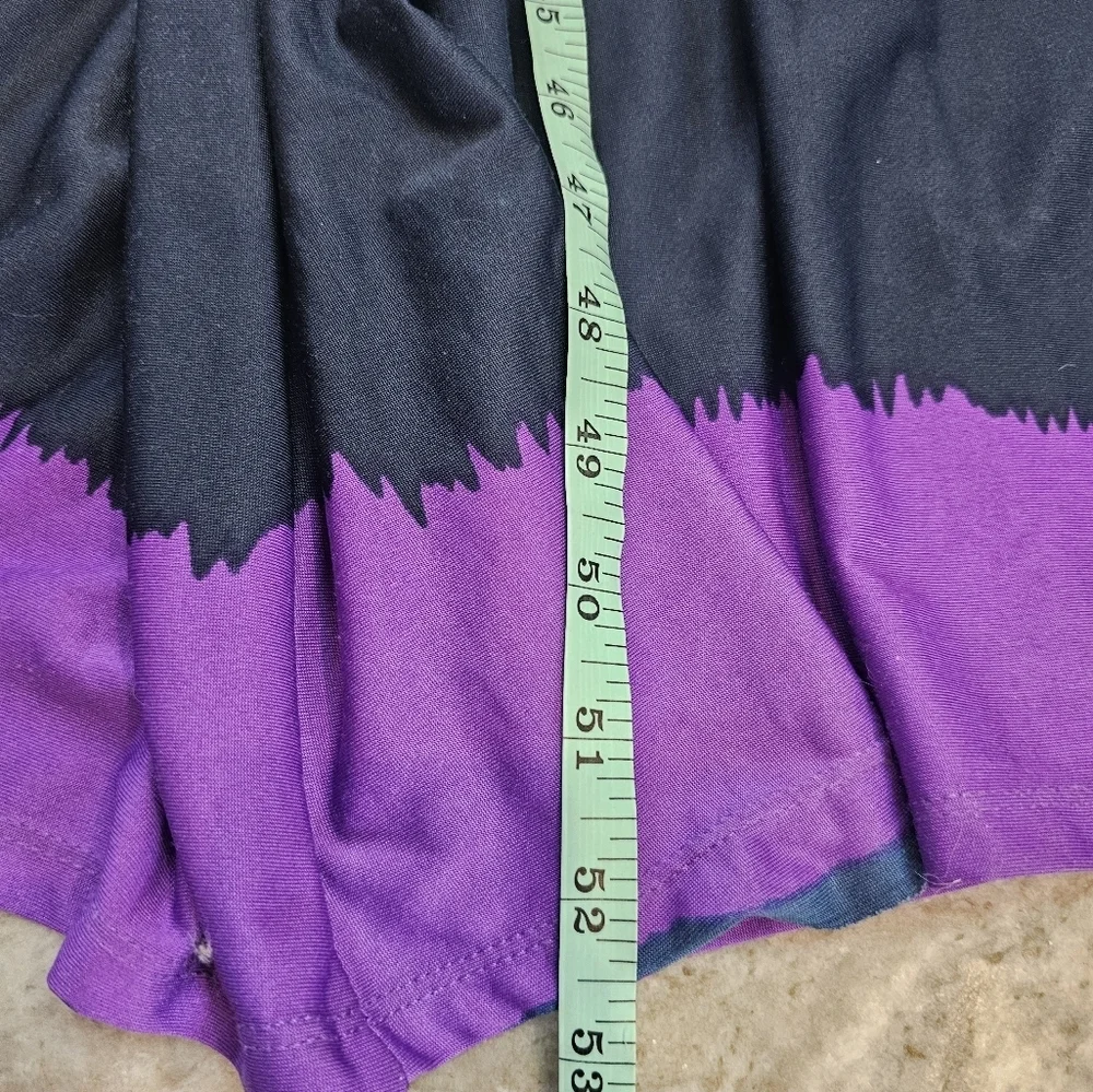 ICE Petite Beaded Waist Maxi Dress 8P Purple Navy Ombre Sleeveless Stretch